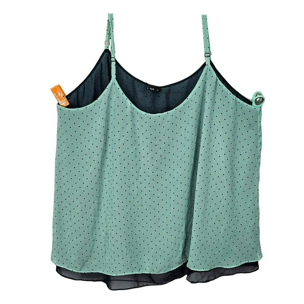 Torrid Women Lined Sophie Chiffon V Neck Swing Cami Tank Top Blouse Size 5 5x 28